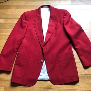 Vintage Men’s Red Henley Blazer